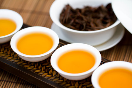 Tea and tea leaves high quality photoの写真素材