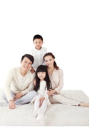 Portrait of A Happy family high quality photoの写真素材