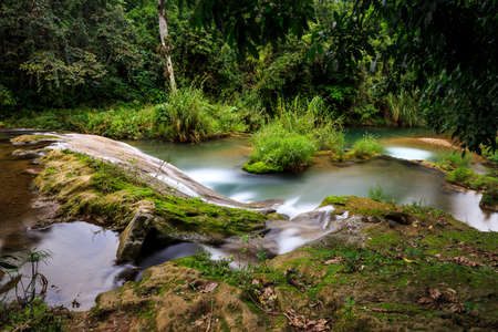 The famous waterfalls of El Nicho on Cubaの写真素材