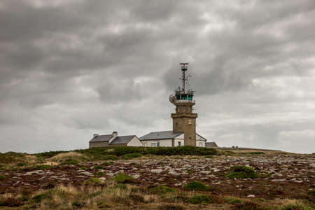 Lighthouse at Pointe du Razの写真素材