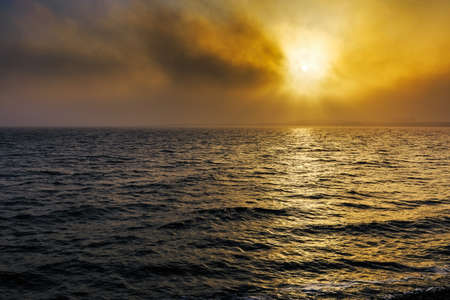 The Dollart from seen from Termunterzijl at sunriseの写真素材