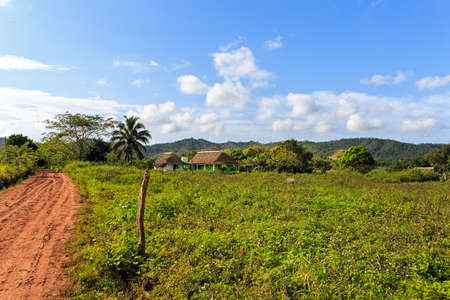 Landscape in the Valle de Vinalesの写真素材