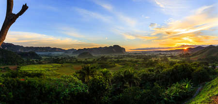 Landscape in the Valle de Vinalesの写真素材