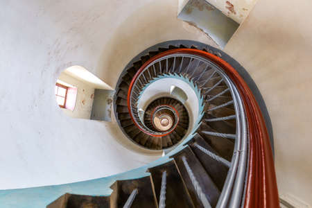 Stairway of Lyngvig Fyr lighthouse near Hvide Sande