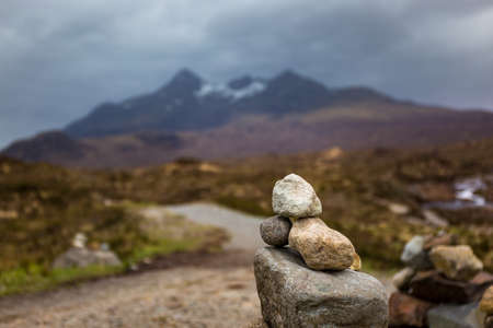 Sligachan waterfalls, Isle of Skyeの写真素材