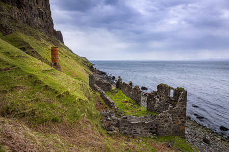Old Ruins of a dynamite factory, Isle of Skyeの写真素材