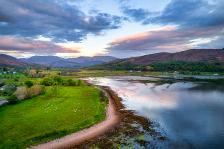Landscape near Portnacroish, Scotland on a warm spring day