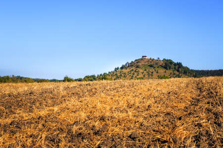 The Samlendinger Chap on the little hill Kornbuehl in Germanyの写真素材