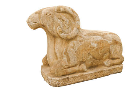 Beijing Wutasi stone sculpture goatの写真素材