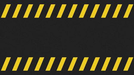 Lightly grunged black and yellow caution sign background.の写真素材
