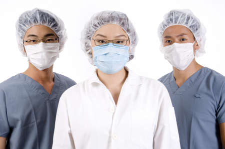 A group of three young asian medical personnelの写真素材