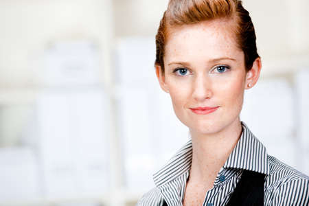 An attractive caucasian businesswomanの写真素材