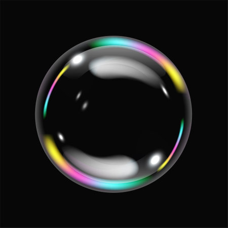 Soap realistic bubble. vector design.のイラスト素材