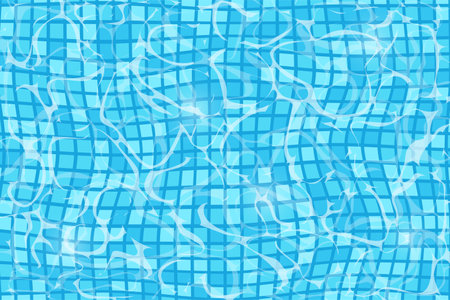 water pool surface. clear blue water. top view. vector design.のイラスト素材