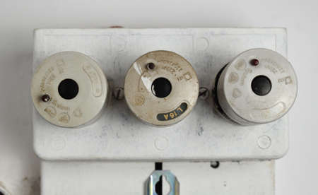 Old fuse box.の写真素材