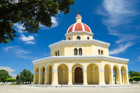 HAVANA, CUBA - OCTOBER 03, 2016: The Arab palace with big columns, unusual arches, carved windows and east patterns on a roof. The work of architecture in the center of Havana in summer sunny dayのeditorial素材