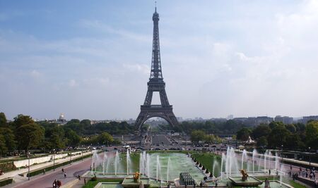 Eiffel tower Paris ground viewの写真素材