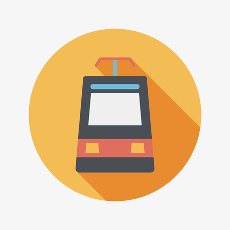 speed train flat icon with long shadowのイラスト素材