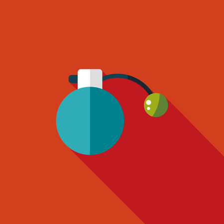 Perfume flat icon with long shadowのイラスト素材