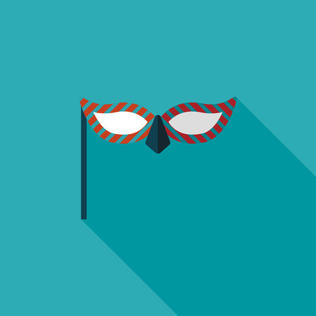party mask flat icon with long shadowのイラスト素材