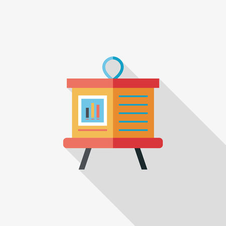 Board flat icon with long shadowのイラスト素材
