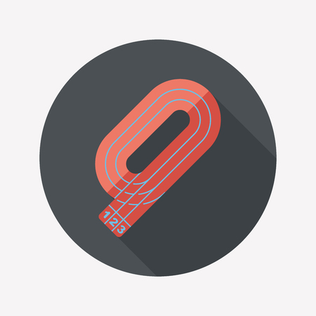 runway flat icon with long shadowのイラスト素材