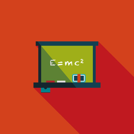 Chalkboard flat icon with long shadowのイラスト素材