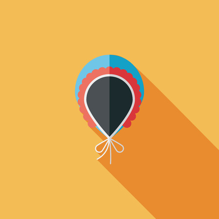 baby scarf flat icon with long shadowのイラスト素材