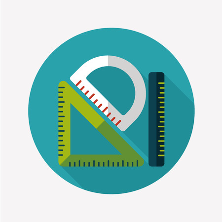 Rulers flat icon with long shadowのイラスト素材