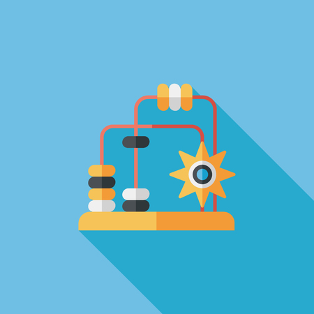 educational toy flat icon with long shadow,eps10のイラスト素材