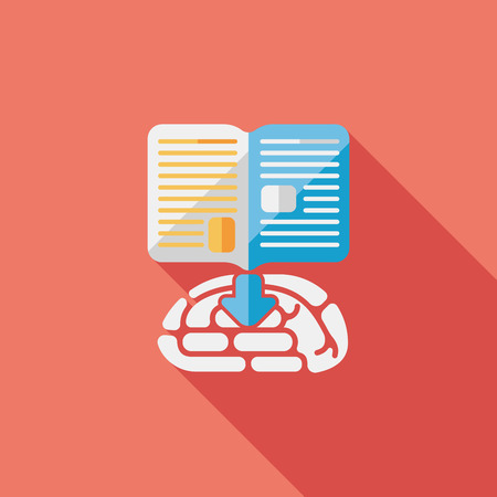 knowledge flat icon with long shadowのイラスト素材