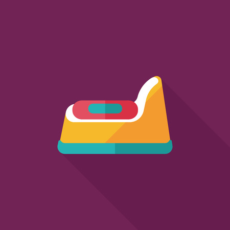 baby potty flat icon with long shadow,eps10のイラスト素材
