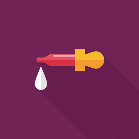 dropper flat icon with long shadowのイラスト素材
