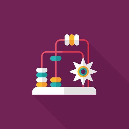 educational toy flat icon with long shadow,eps10のイラスト素材