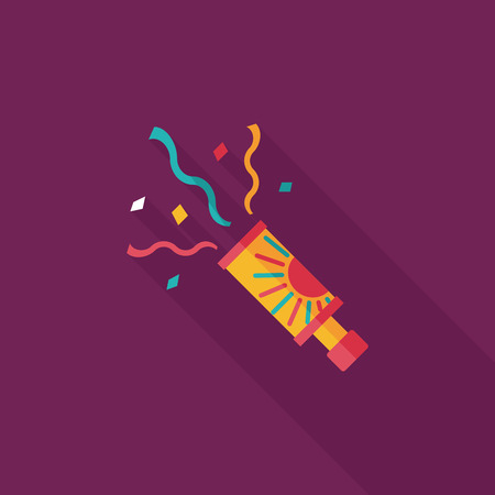 confetti flat icon with long shadow,eps10のイラスト素材