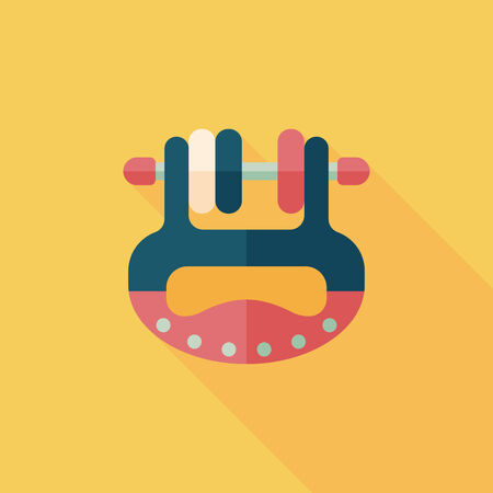 Baby toy flat icon with long shadow,eps10のイラスト素材