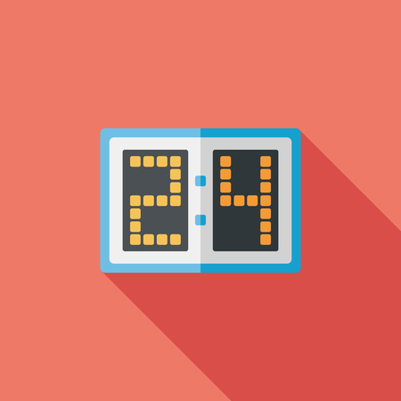scoreboard flat icon with long shadowのイラスト素材