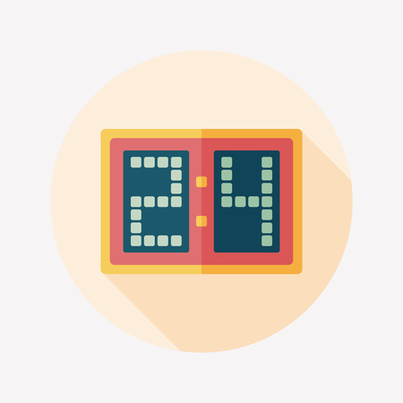 scoreboard flat icon with long shadowのイラスト素材