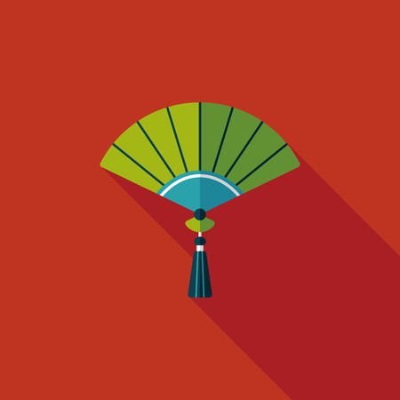 Chinese New Year flat icon with long shadow のイラスト素材