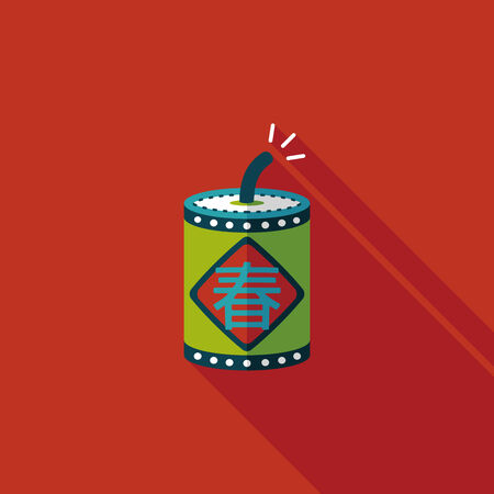 Chinese New Year flat iconのイラスト素材