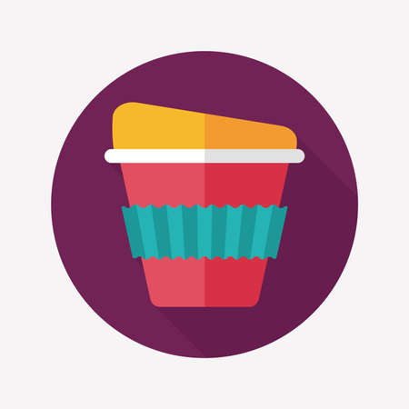 takeaway coffee flat icon with long shadow,eps10のイラスト素材