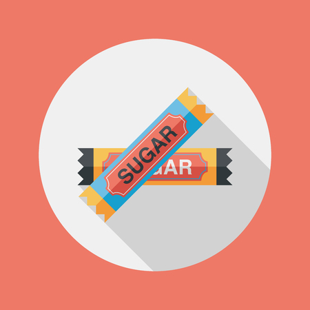 sugar packet flat icon with long shadow,eps10のイラスト素材