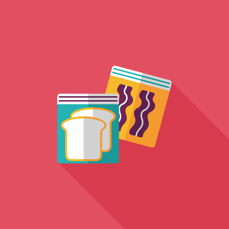 kitchenware zipper bags flat 
のイラスト素材