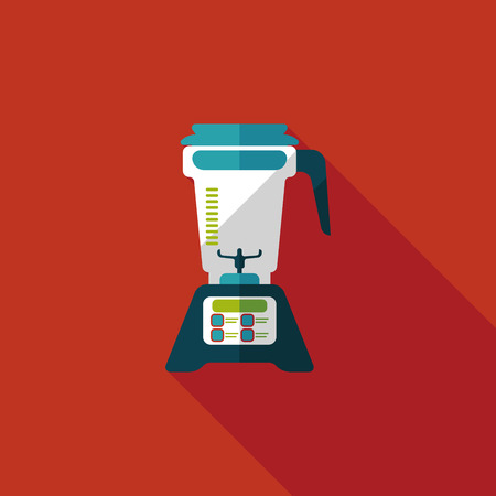 kitchenware electric juicer flat icon with long shadowのイラスト素材