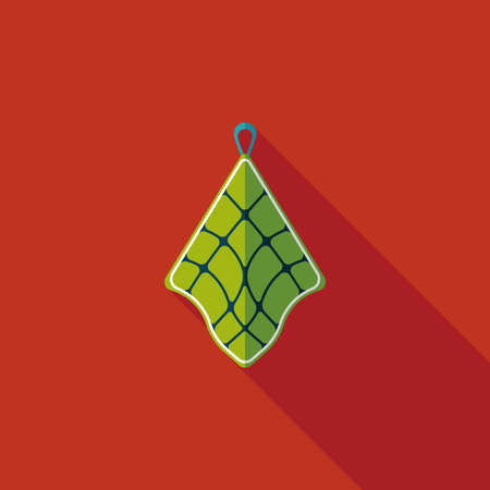 kitchenware rag flat icon with long shadowのイラスト素材