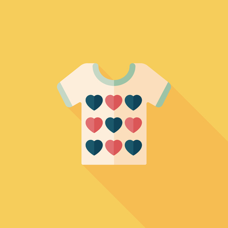 Valentine's Day clothes flat icon with long shadow,eps10のイラスト素材