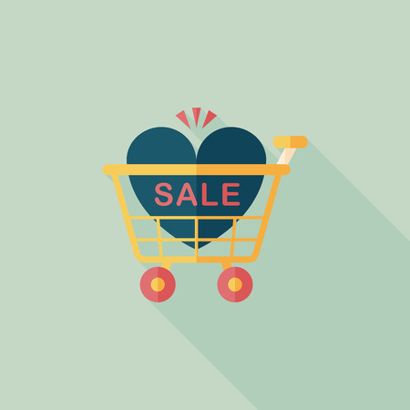 Valentine's Day SALE flat icon with long shadow,eps10のイラスト素材