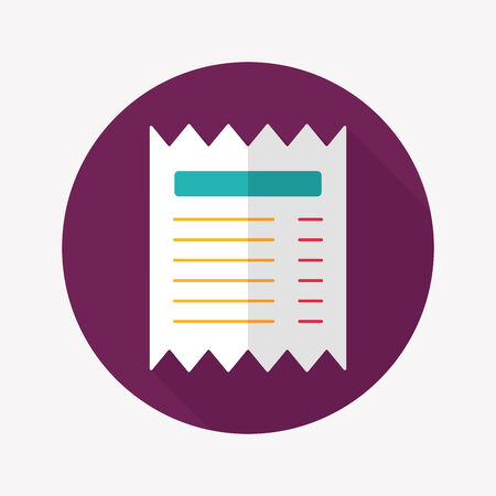 shopping credit card bill flat icon with long shadow,eps10のイラスト素材