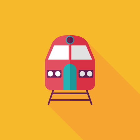 Transportation subway flat icon with long shadow,eps10のイラスト素材