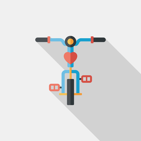 Transportation bicycle flat icon with long shadow,eps10のイラスト素材